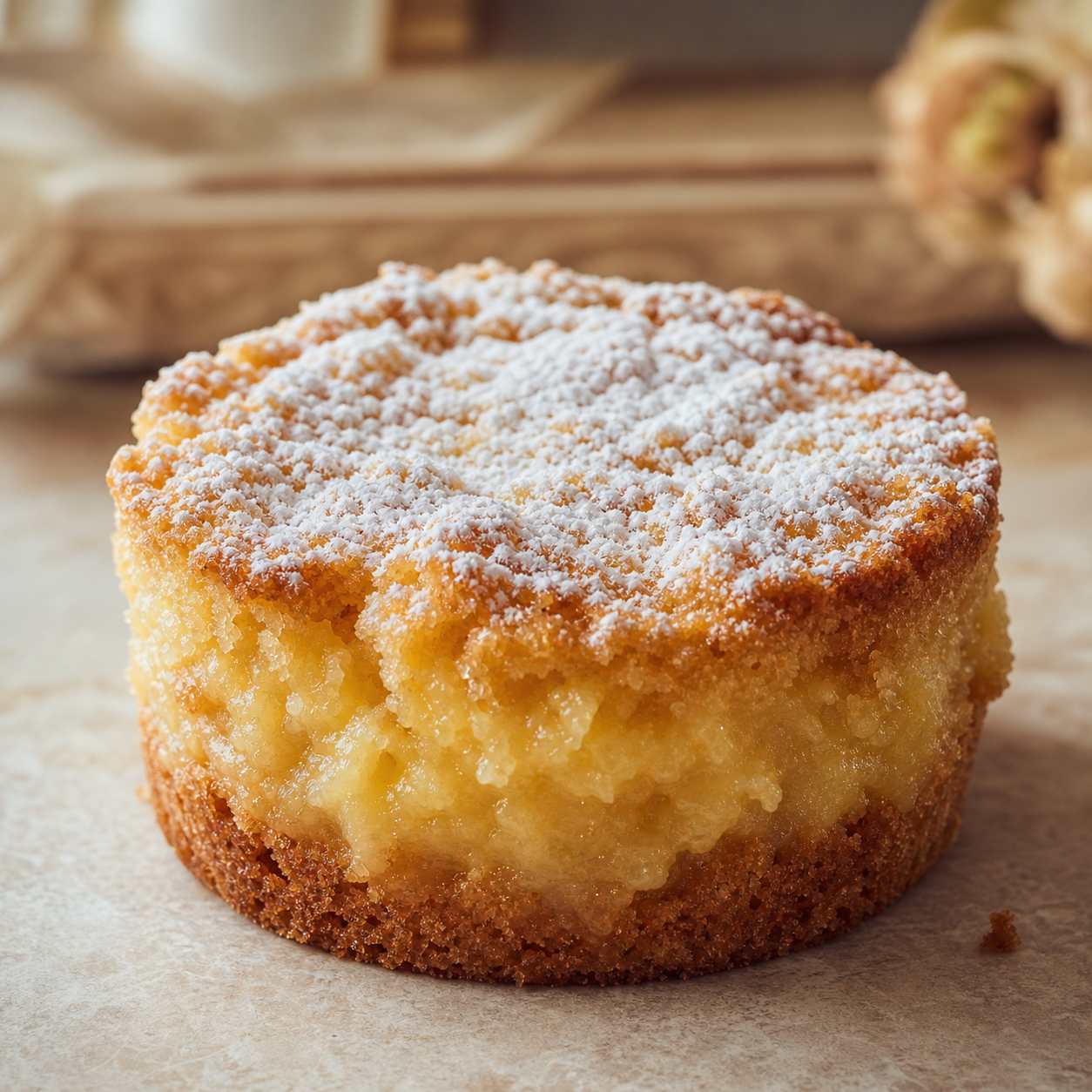 Placeholder photograph of an ooey gooey butter cake